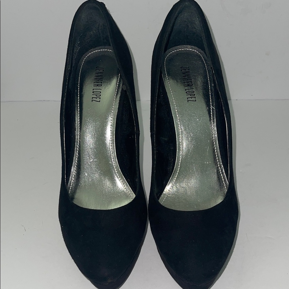 Jennifer Lopez Elegant Black High Heels